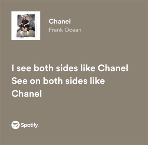 chanel frank|Chanel frank ocean lyric.